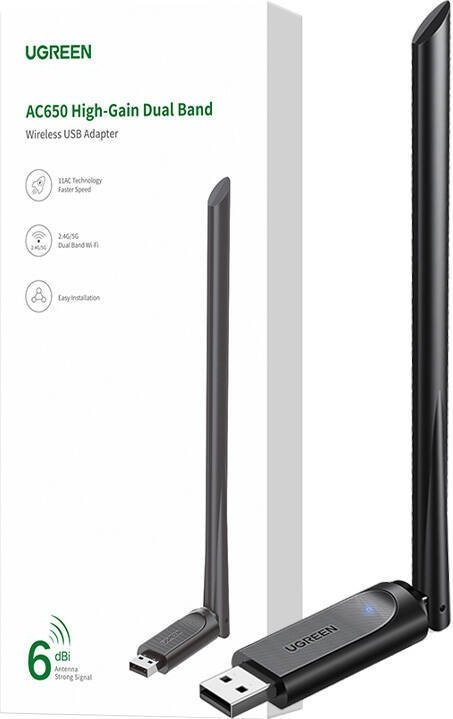 Karta sieciowa Ugreen Adapter USB / Zewnętrzna karta sieciowa UGREEN 90339 (czarny)