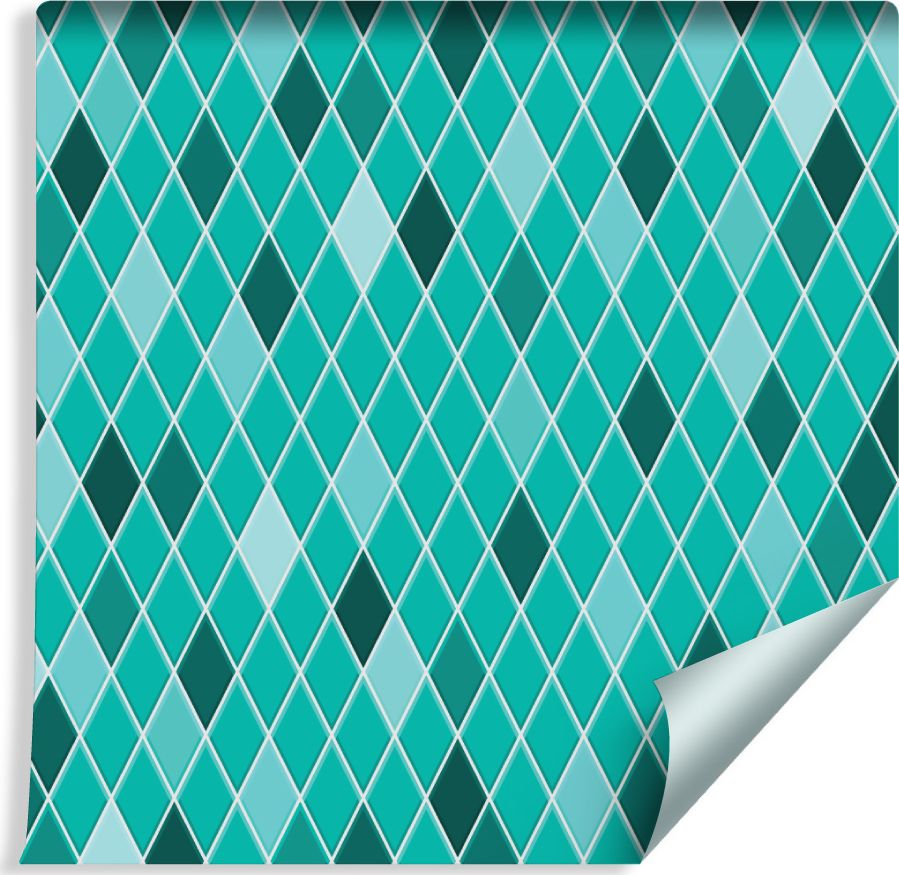 Muralo Tapeta Nowoczesne Turkusowe Romby