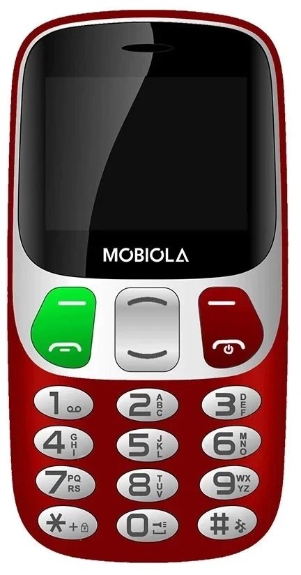 Telefon GSM Mobiola MB800 Czerwony 2G z ładowarką biurkową dla seniora