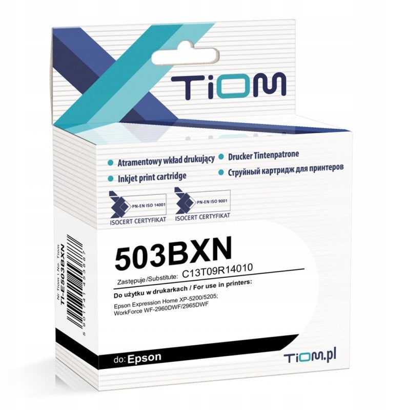 Tusz Tiom do Epson 503BXN | C13T09R14010 | 550 str. | 18,2ml | black