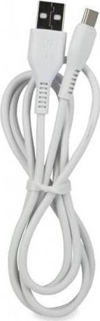 Kabel USB Jellico USB-A - USB-C 1 m Biały (6972310641218)