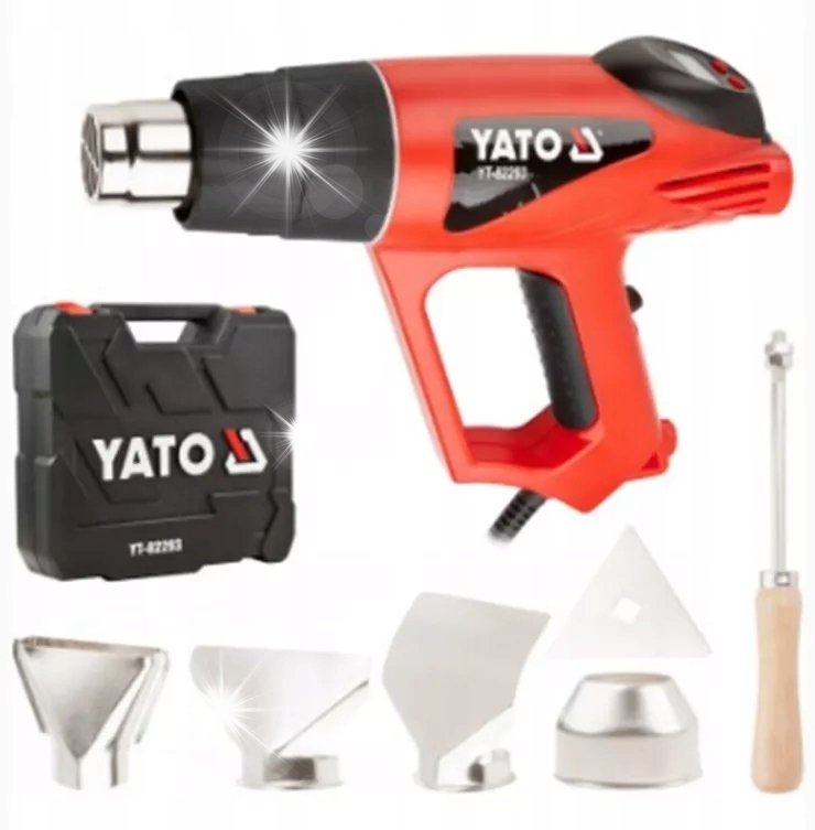 Opalarka Yato OPALARKA ELEKTRYCZNA 2000W DYSZE WALIZKA LCD YATO