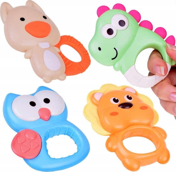 Jokomisiada Gryzak dla dziecka do masowania dziąseł Lew Sowa Dinozaur Wiewiórka ZA5003