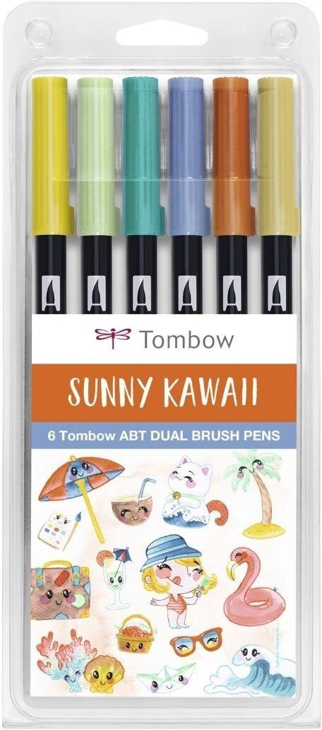 Tombow Flamastry dwustronne Sunny 6szt EDUKAMP (4003198106581)