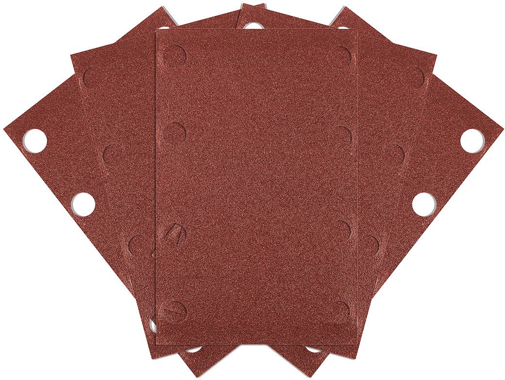 Neo Papier ścierny prostokątny 8 otworów 128 x 78 mm P120 do 04-623, 5 szt. 54-051