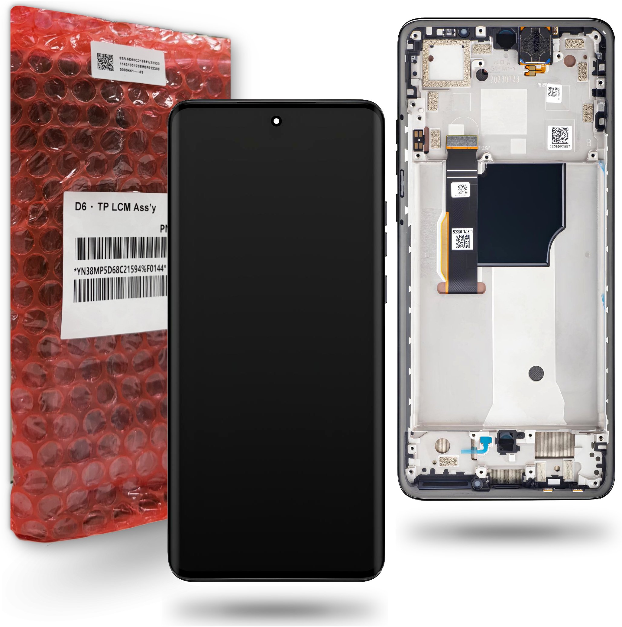 Oryginał Wyświetlacz Motorola Edge 40 Neo Service Pack LCD Ekran CZARNY