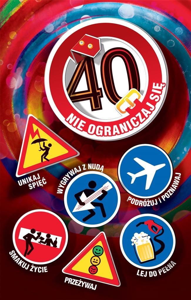 AB Card Kartka okolicznościowa Urodziny 40 US02