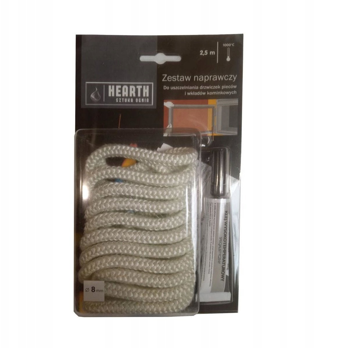 RIBBON FIREPROOF 8MM 2,5M + GLUE