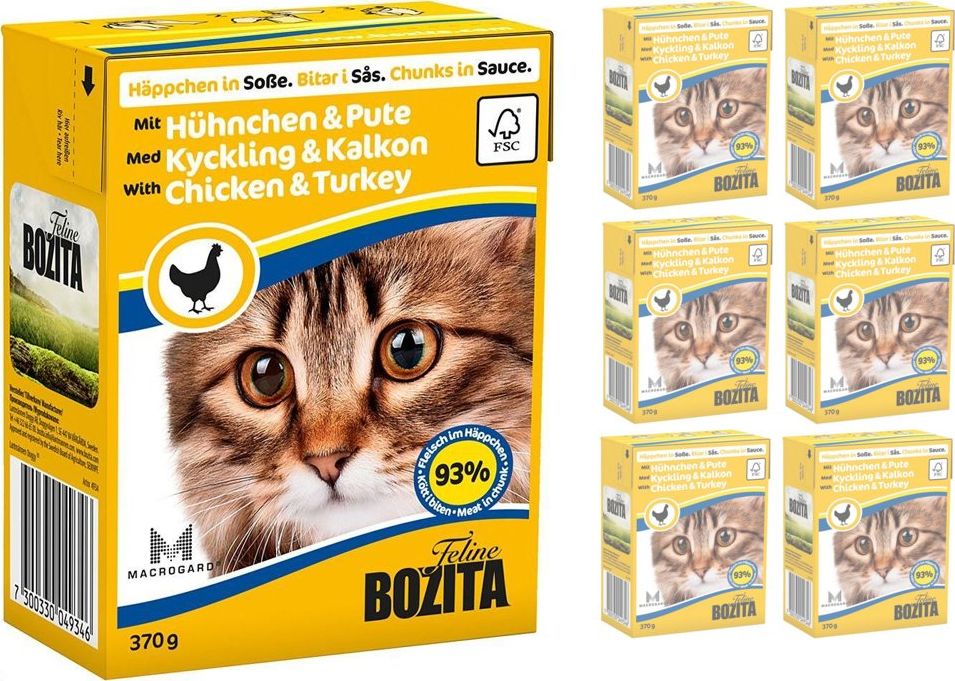 Bozita BOZITA Cat Kurczak i indyk w sosie 6 x 370g