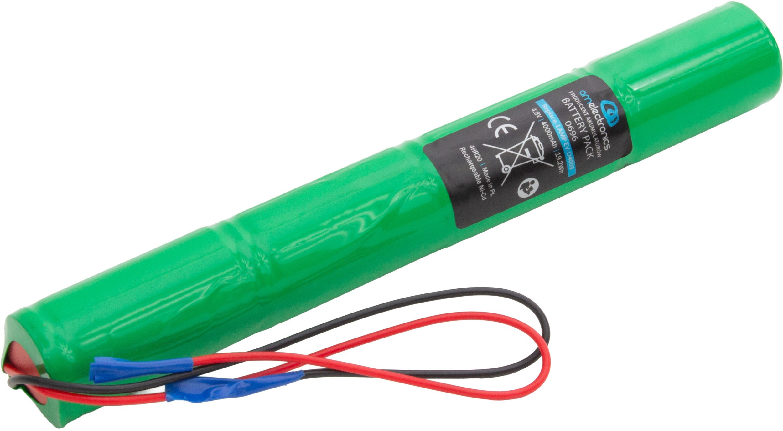 BATERTECH PAKIET DO LAMP AWARYJNYCH 4,8V 4000mAh Ni-Cd (0696)