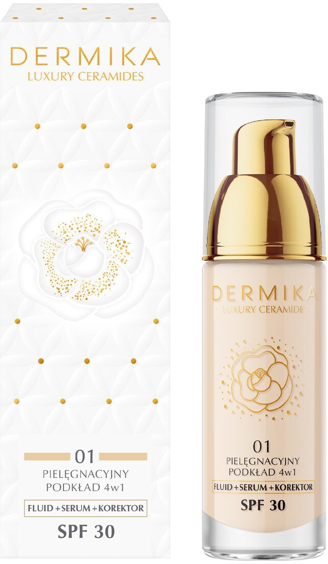 Dermika Luxury Ceramides Podkład pielęgnacyjny 4w1 SPF30 30ml (01)