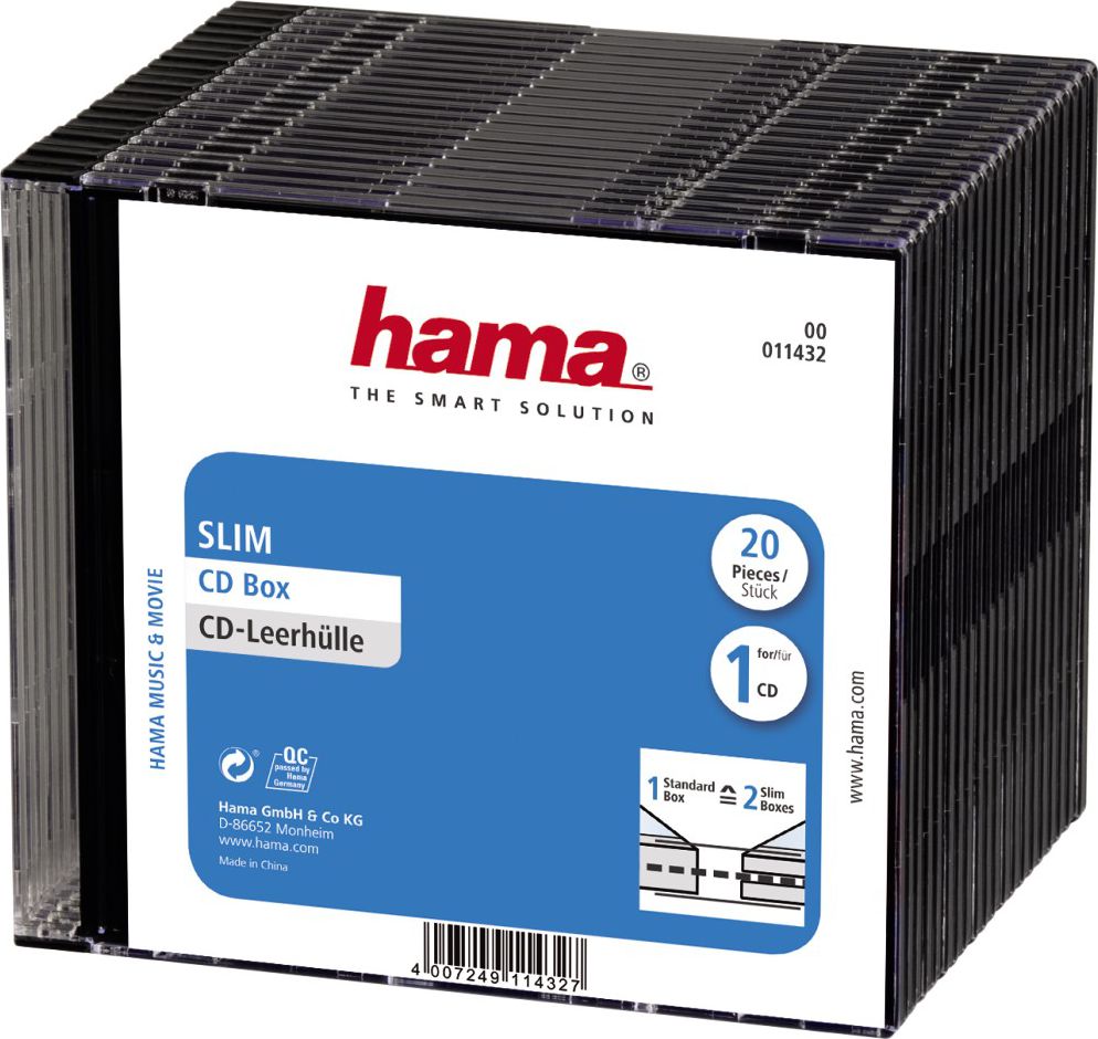 Hama Pudełka na płyty CD Slim 20 szt (114320000)