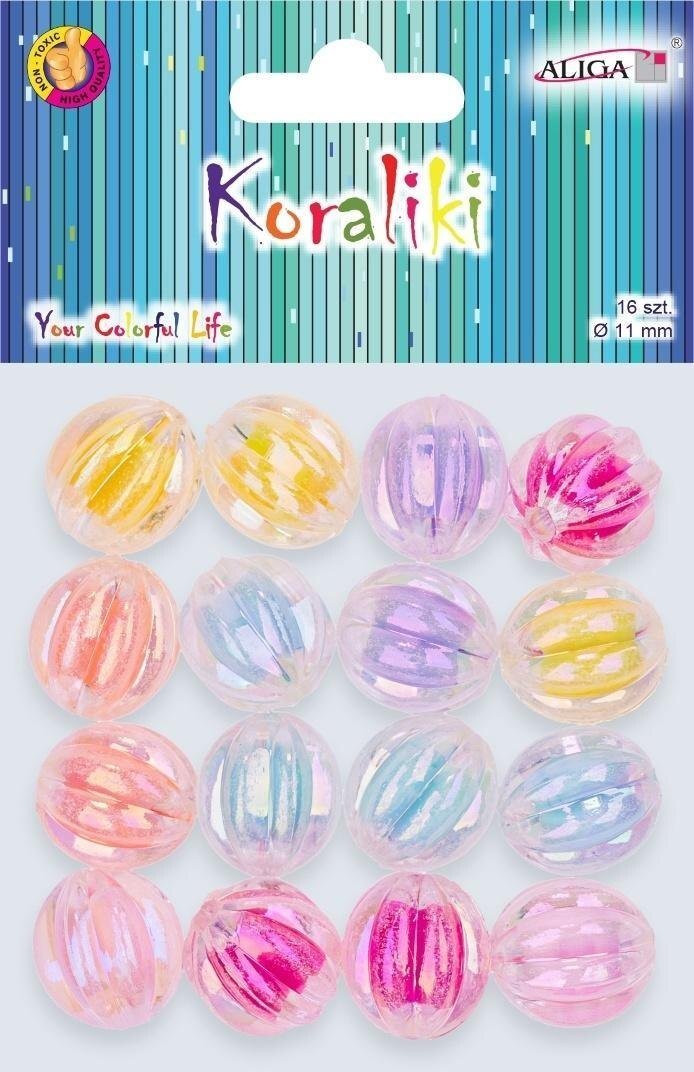 Aliga Koraliki plastikowe 11mm 16szt