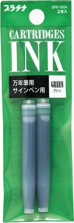 Platinum Naboje atramentowe PLATINUM, 2szt., zielone