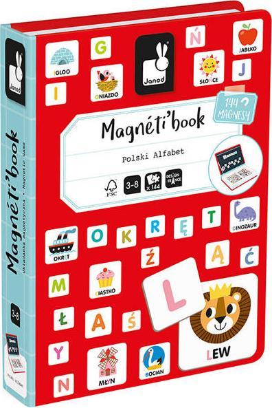 Janod Magnetyczna układanka Polski Alfabet Magnetibook, Janod