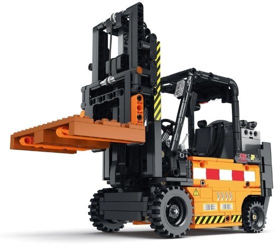KLOCKI REOBRIX WÓZEK WIDŁOWY Z PALETĄ ENGINEERED FORKLIFT DYNAMIC 722 el.