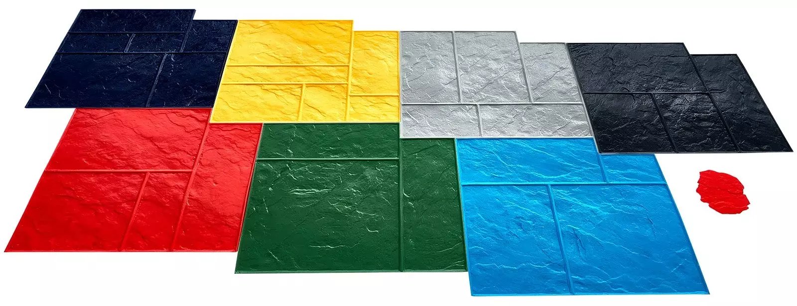 Kita Matryca do betonu dekoracyjnego 7 szt. wzór łupka 60x60 do tarasu