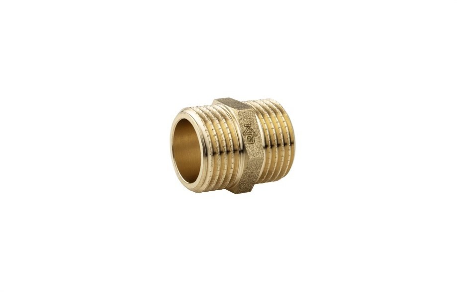 KFA 944-703-15 / / Elementy złączne / Złączka wkrętna, równoprzelotowa, prosta (nypel) 1/2" /