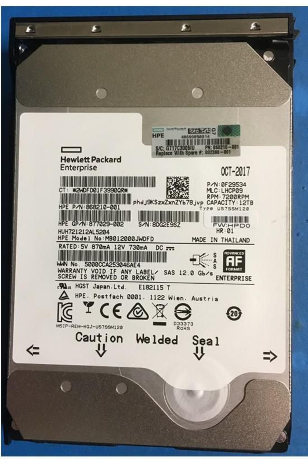 Dysk HP DRV HDD 12TB 7.2K LFF