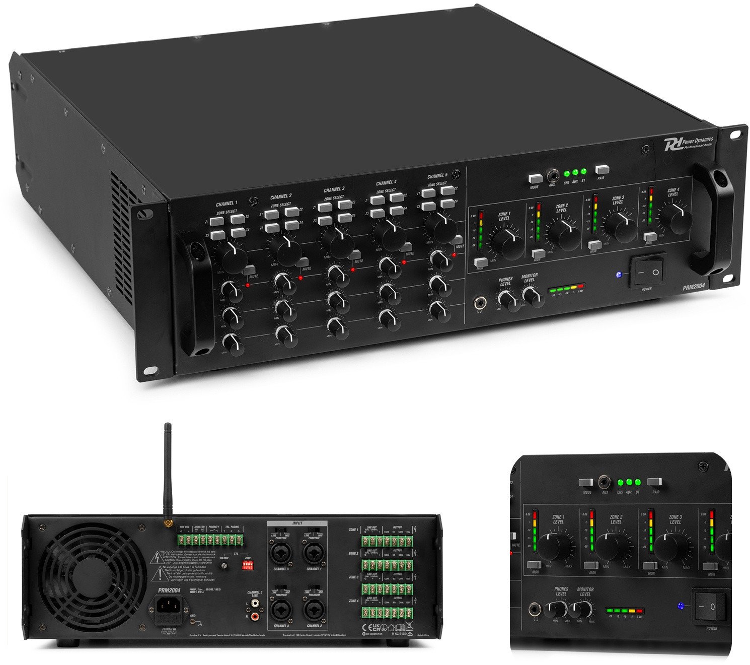 Wzmacniacz 4-strefowy matrycowy 4x 200W PAM2004 Power Dynamics one size
