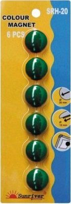 Argo Magnesy 20mm ARGO WF 607285 zielone 6 szt