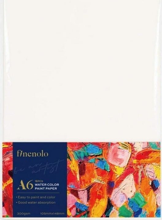 Papier akwarelowy A6 Finenolo 16szt biały DELI