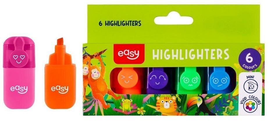 Easy Stationery Zakreślacz mini 6 kolorów EASY