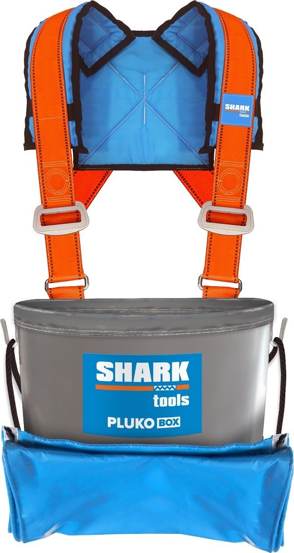 Pluko Box z szelkami (Shark) 10-12 kg - pojemnik do zbioru owoców i warzyw
