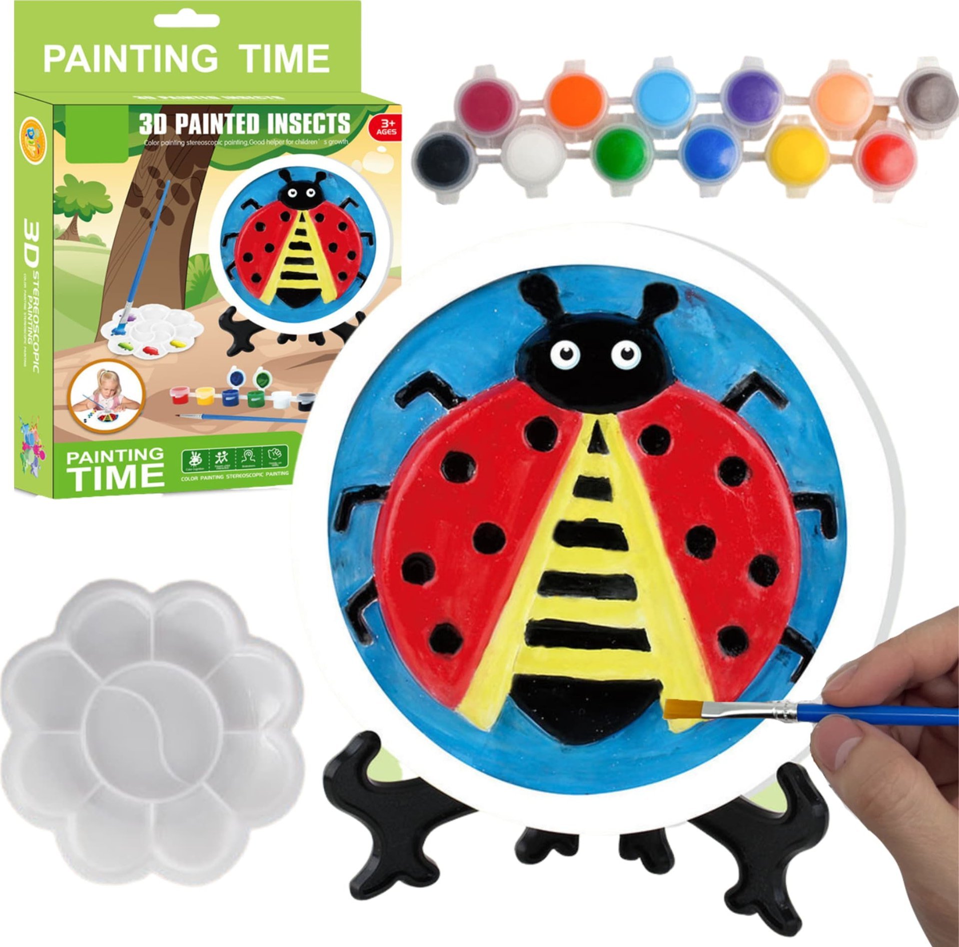 ProNice ZESTAW KREATYWNY ARTYSTYCZNY FIGURKA GIPSOWA GIPS DO MALOWANIA FARBKI