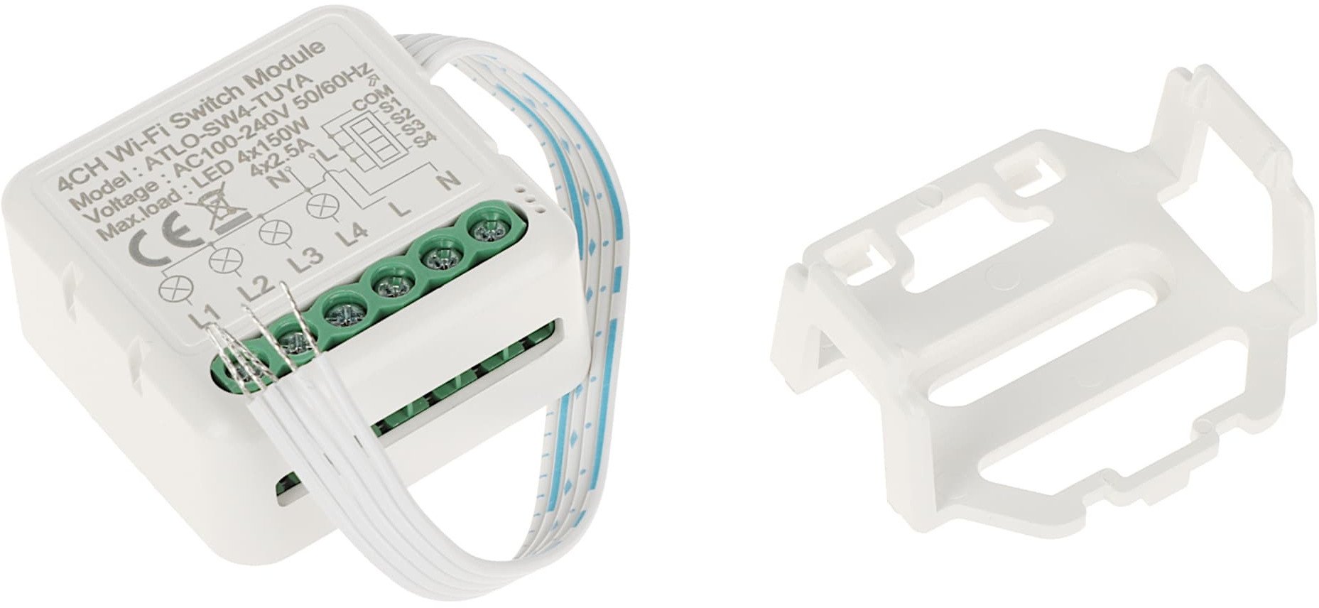 POCZWÓRNY INTELIGENTNY STEROWNIK OŚWIETLENIA LED ATLO-SW4-TUYA Wi-Fi, Tuya Smart