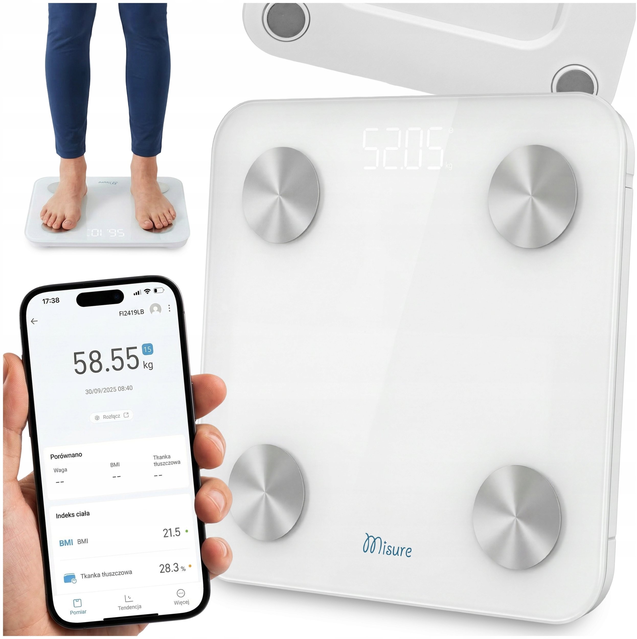 Waga łazienkowa Misure Elektroniczna MI Fit Start