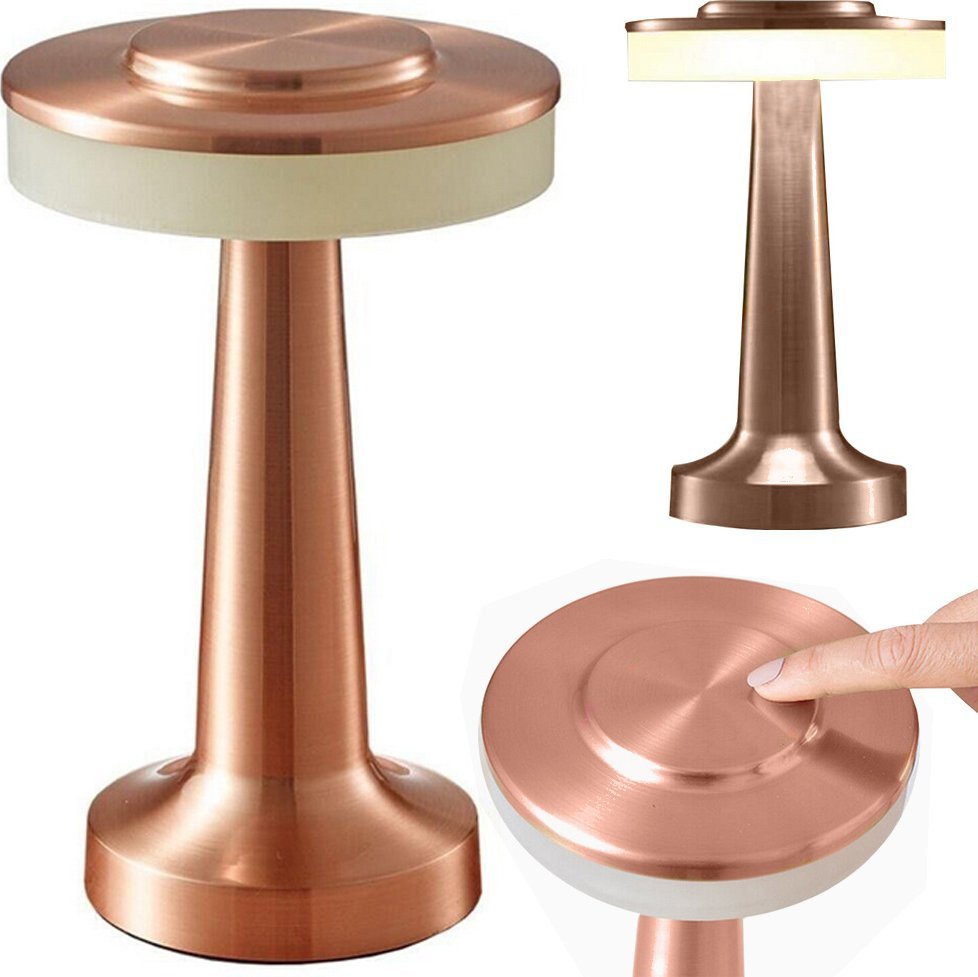 Lampka biurkowa Verk Lampka nocna stołowa dotykowa lampa 3 stopniowa do sypialni bezprzewodowa