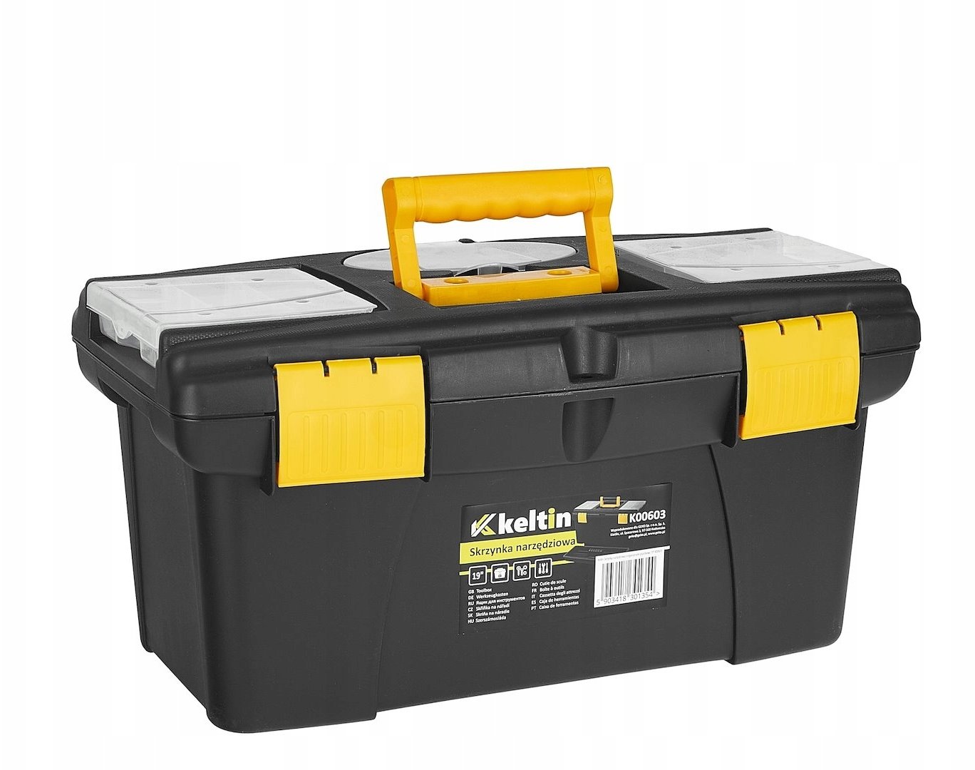 KELTIN Skrzynka narzędziowa z organizerami plastikowa 19" (6)