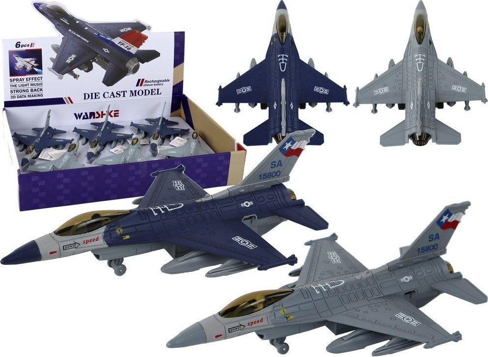 LeanToys Model Samolotu Z Napędem Frykcyjnym Granatowy lub Siwy