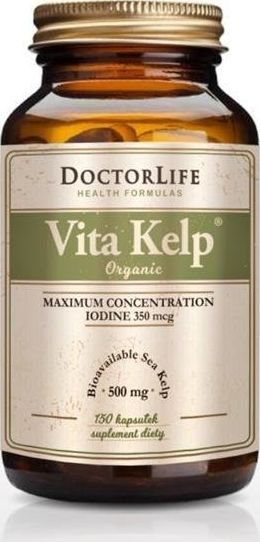 Doctor Life DOCTOR LIFE_Vita Kelp 500mg jod organiczny suplement diety 150 kapsułek