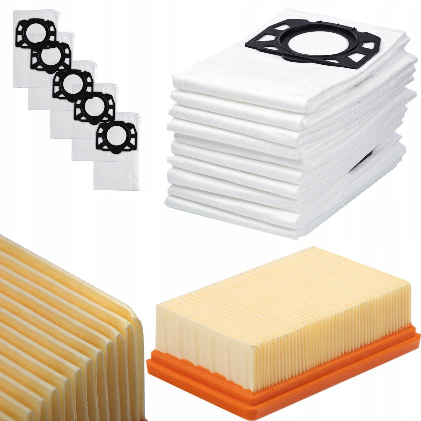 Worek do odkurzacza Rosfix + FILTR DO KRCHER WD2 WD3 MV2 MV3 | ZAMIENNIK 2.863-005