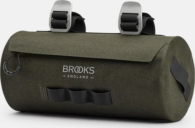 Brooks Torba na kierownicę BROOKS SCAPE HANDLEBAR POUCH, Mud Green, Pojemność 3L, Mocowanie na paska...