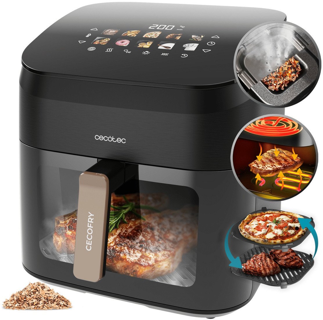 Frytkownica beztłuszczowa Cecotec Cecofry&Grill Smokin 8500 Frytownica bezolejowa