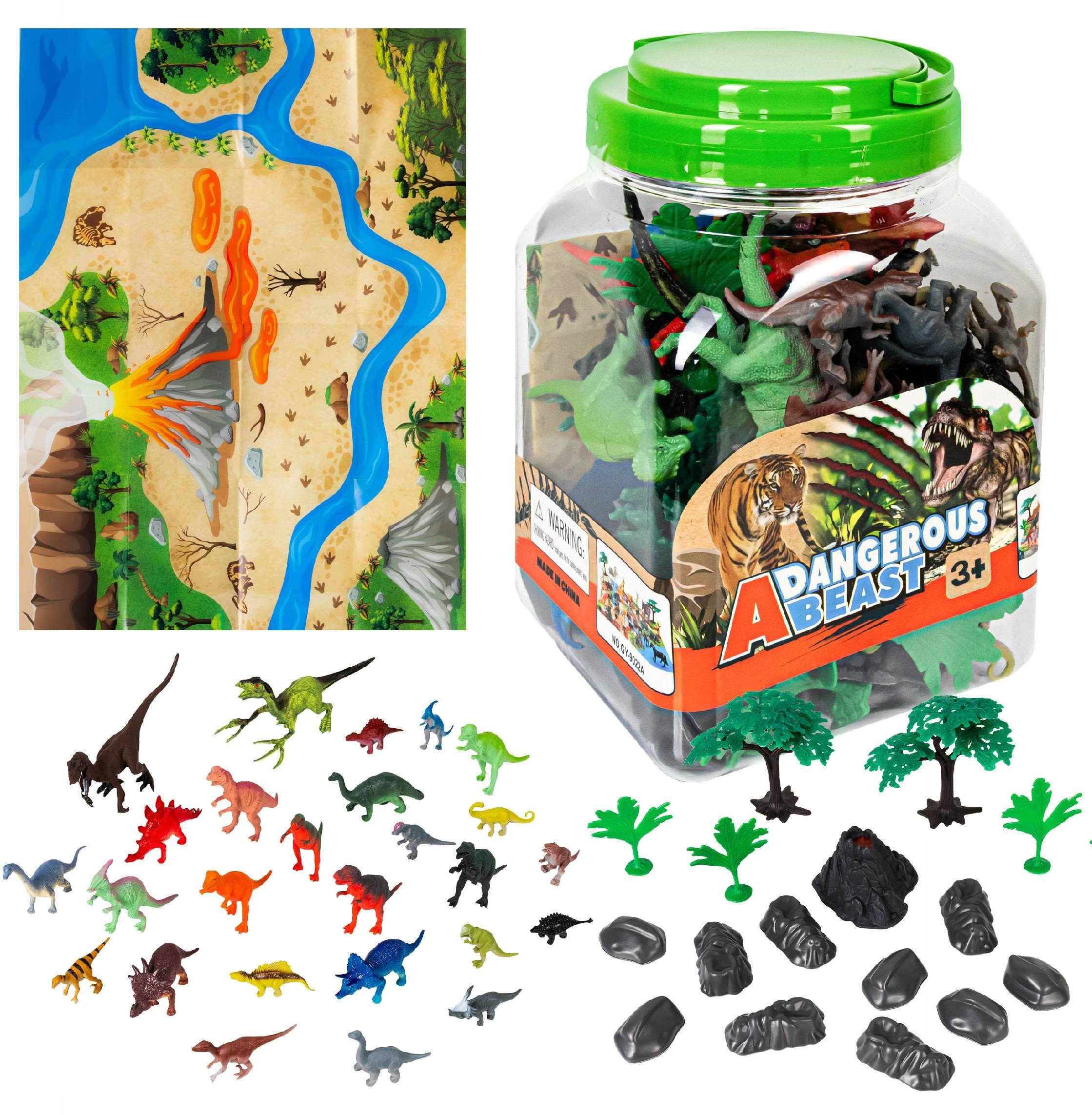 Figurka ProNice Dinozaury Duży Zestaw Figurek Dla Dzieci 26 Gatunków + Elementy Otoczenia!!