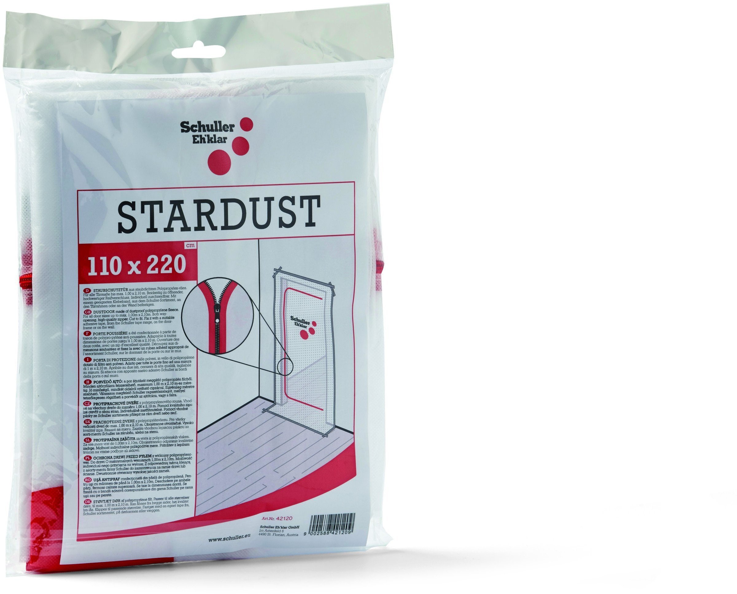 Folia malarska Schuller Drzwi ochronne pyłoszczelne STARDUST, 1,10 x 2,20 m, Schuller Eh,klar - 42120