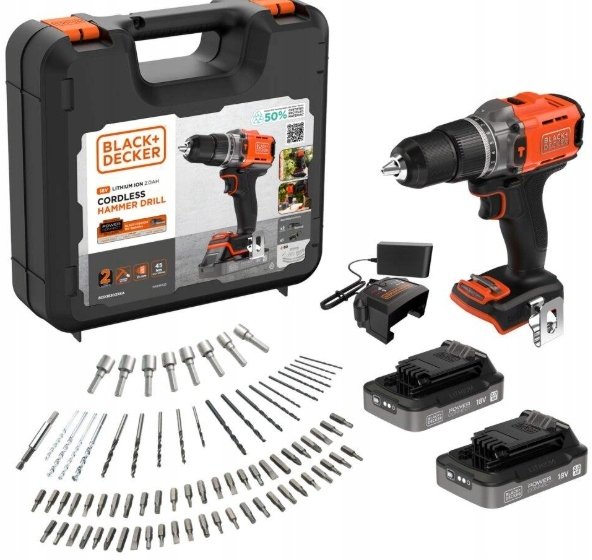 Wiertarko-wkrętarka Black&Decker BCD383D2XKA-QW 18 V 2 x akumulator 2 Ah