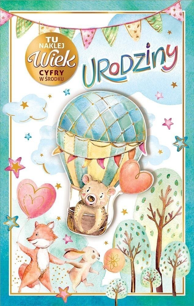AbCard Kartka okolicznościowa Urodziny (wymienne cyfry)