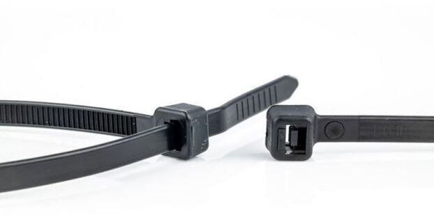 Stabilus WKK Złączki kablowe z plastiku czarny UV-stabilizowane 100x2,5mm 100 szt.