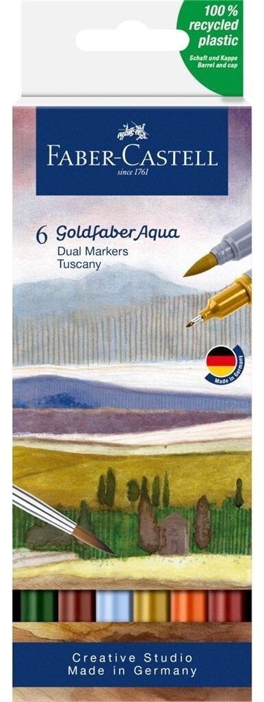 Faber-Castell Pisak akwarelowy Goldfaber Aqua tuscany 6szt