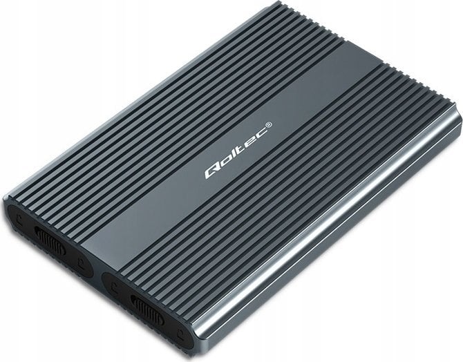 Kieszeń Qoltec Obudowa/kieszeń na dysk M.2 SSD | SATA | NVMe | USB-C | DUAL 2 x 2TB