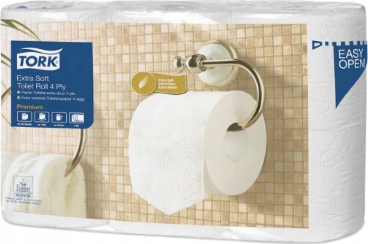 Tork Toiletpapir Tork T4 4-lag 18,8m 110406 42rul/kar