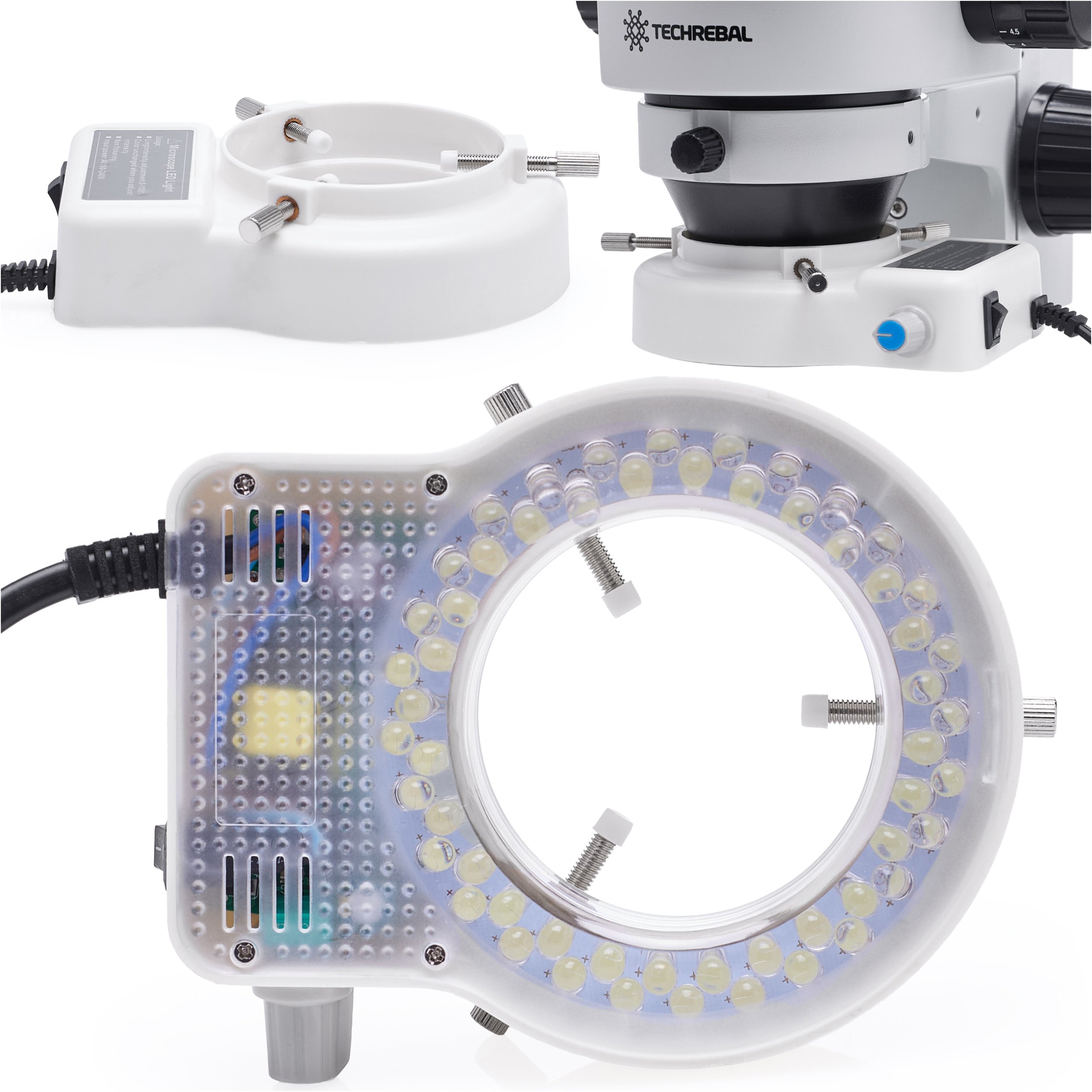 Eko-Light Osprzęt oświetleniowy Regulowany oświetlacz / oświetlenie 56x LED (Techrebal do mikroskopu...