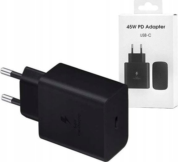 Ładowarka Vega ŁADOWARKA SIECIOWA DENMEN 45W TA845 CZARNA FASTON POWER DELIVERY PD TYP-C BOX>