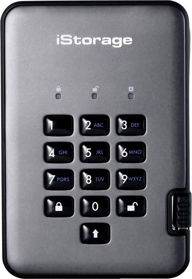 Dysk zewnętrzny SSD iStorage diskAshur Pro 2 1TB Szary (IS-DAP2-256-1000-C-G)