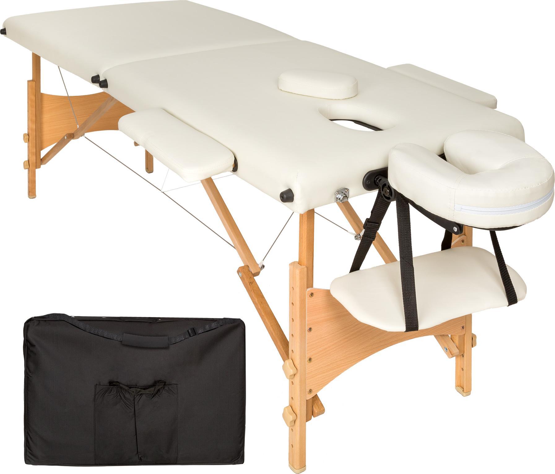 Фото - Масажний стіл Tectake 2-strefowy stół do masażu Freddi z wyściółką 5cm i drewnianą ramą 